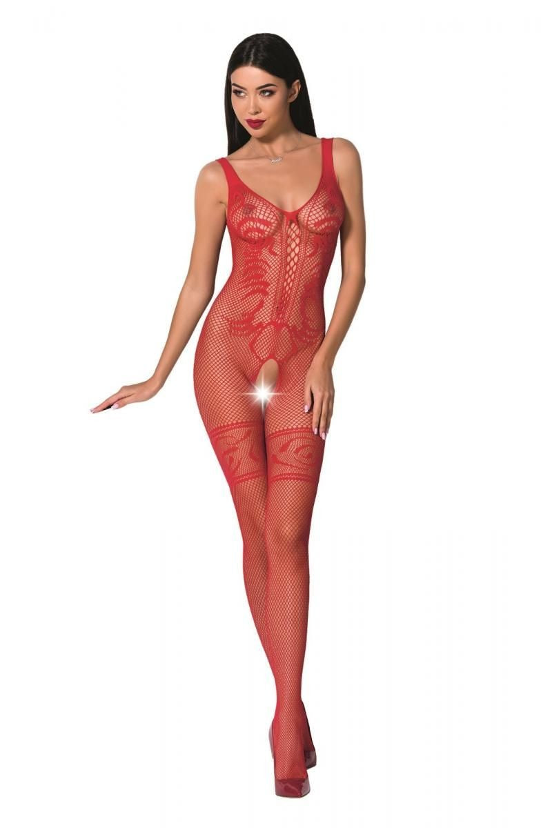 roter ouvert Bodystocking BS069 von Passion roter ouvert Bodystocking BS069 von Passion